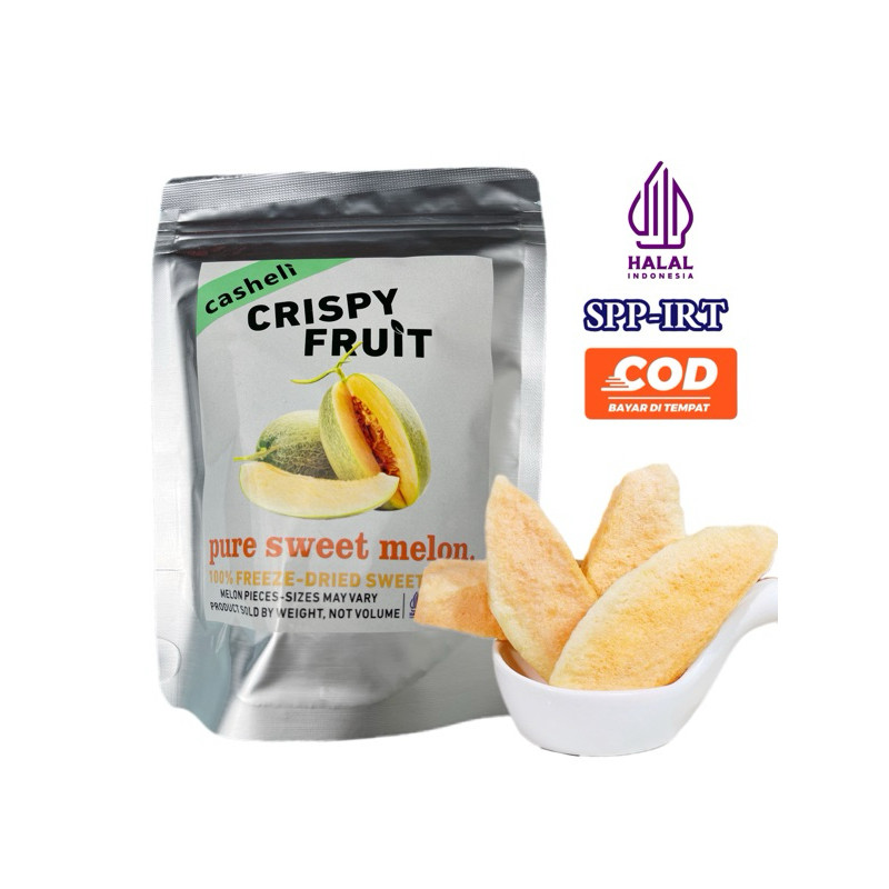

casheli Crispy Melon Freeze-dried Melon Buah Asli 50g