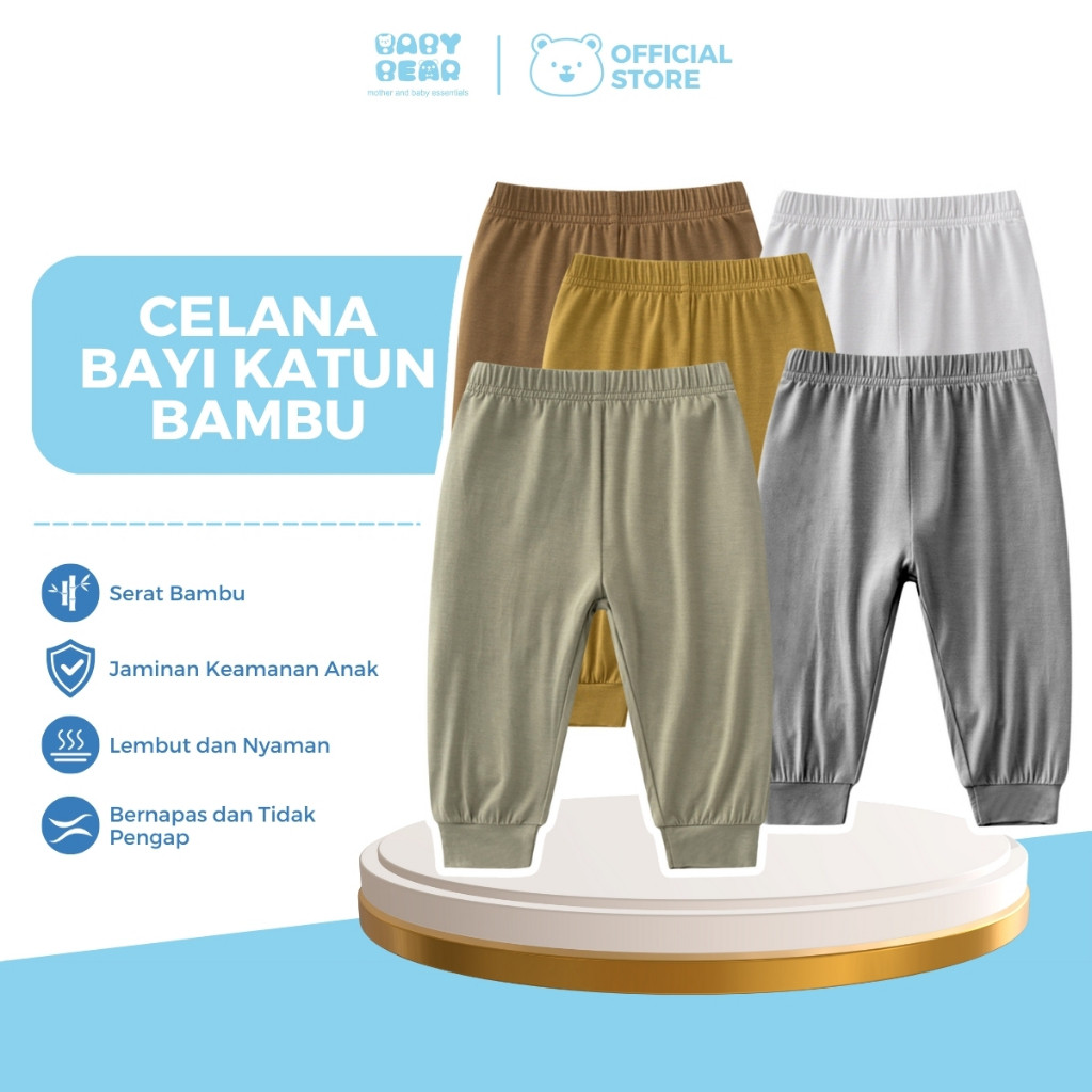 azamtea2STOREBaby Bear Celana Outdoor Bayu Dari Serat Bambu | Bamboo Fiber Pants