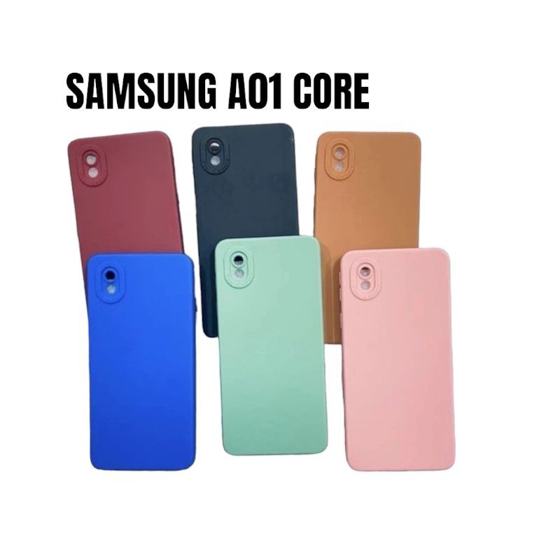 Samsung A01 Core -Softcase/Silikon Pro Camera hp Samsung A01 CORE Case macaron full cover bahan lent