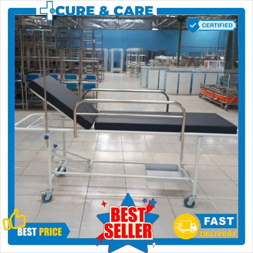 Brankar Brangkar Dorong Pasien Bed UGD Bed Pasien