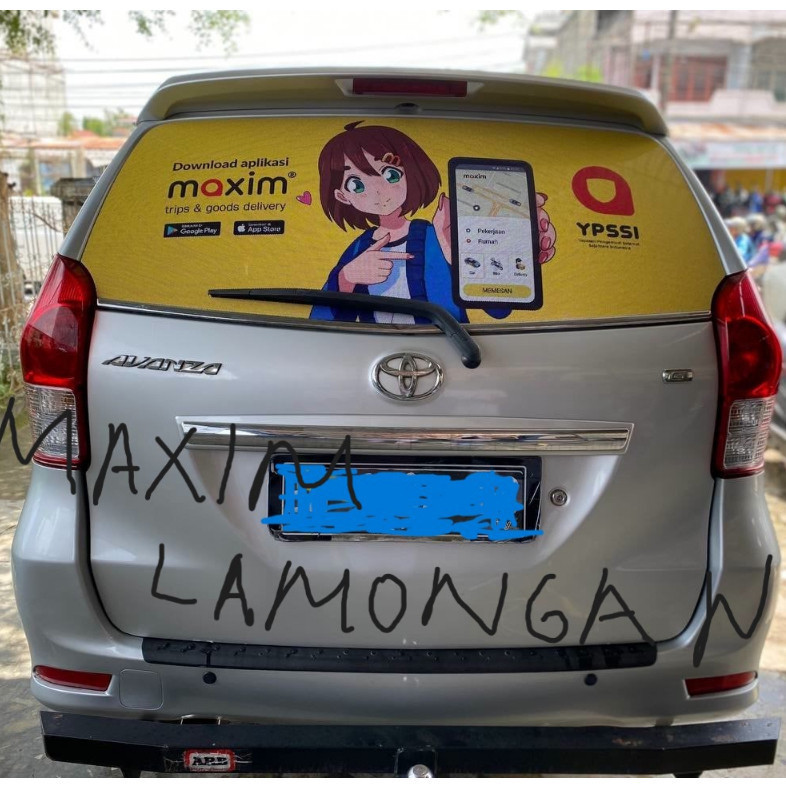 STIKER MAXIM PRIORITAS KACA BELAKANG AVANZA XENIA ERTIGA