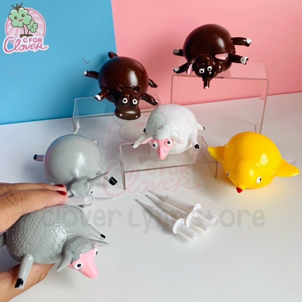 FUN ANIMAL BALL BLOW BALLOON balon tiup binatang sapi domba gajah ayam lucu cfc