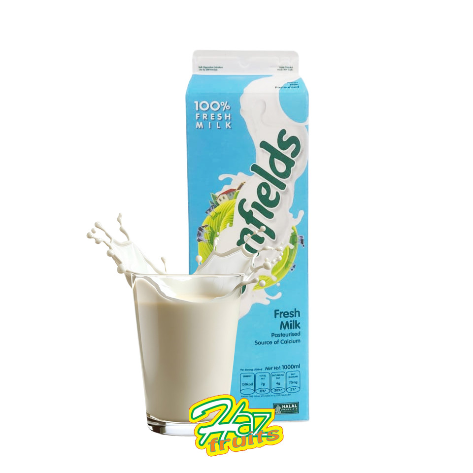 

Greenfields Fresh Milk 1 Liter / Fresh Pasteurised Milk Full Cream 1000 ml