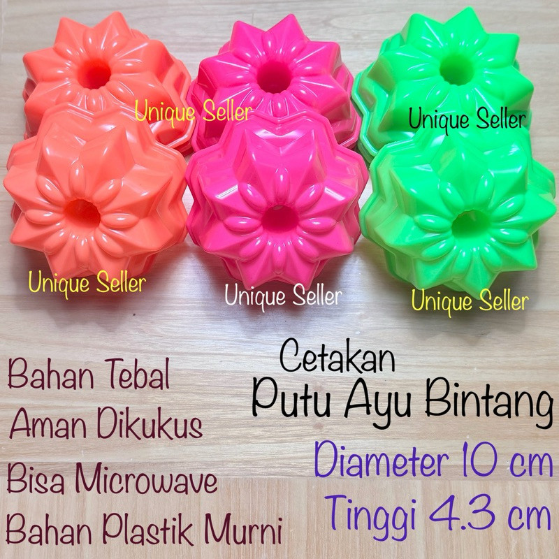 [Isi12] Cetakan Putu Ayu Bintang Jumbo 10 cm / Cetakan Putu Ayu Jumbo Model Bintang Spiral Twister U