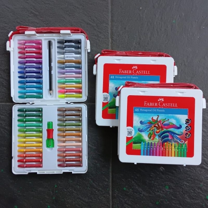 

Crayon Oil Pastel Faber Castell 48 Warna Hexagonal ( Set ) [ Original ] [ Free Bubble & Dus ]