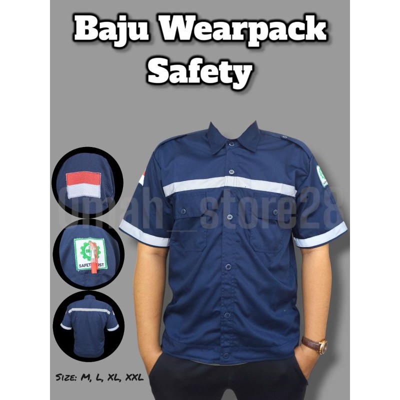Baju Safety Kerja Atasan pria Wearpack Scotlight silver Lengan Pendek