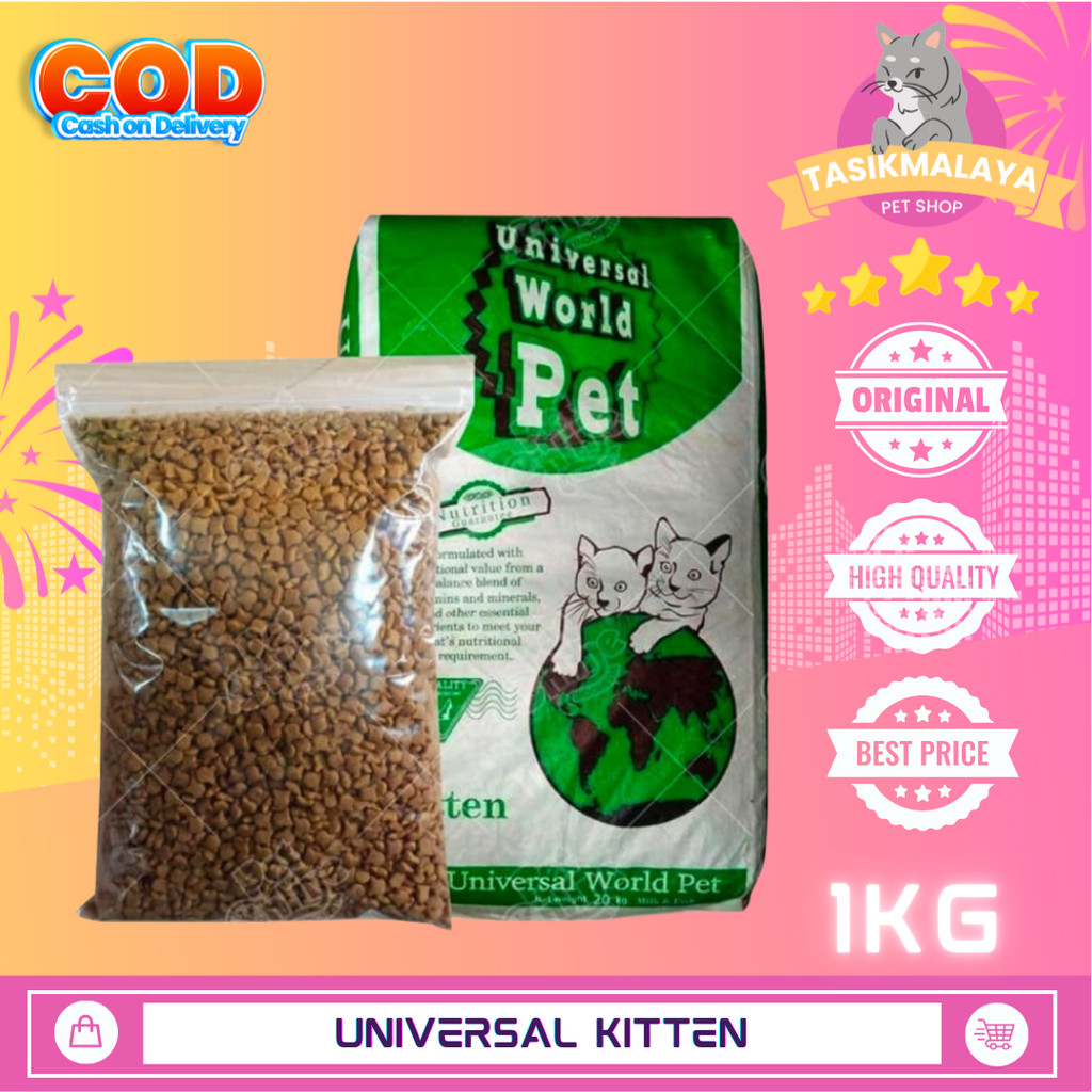 Universal Kitten 1kg repack makanan kucing universal kitten
