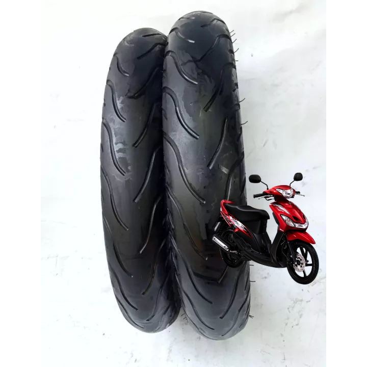 ASLI Ban MIO SMILE merk michelin PILOT STREET sepasang  tubles ring 14