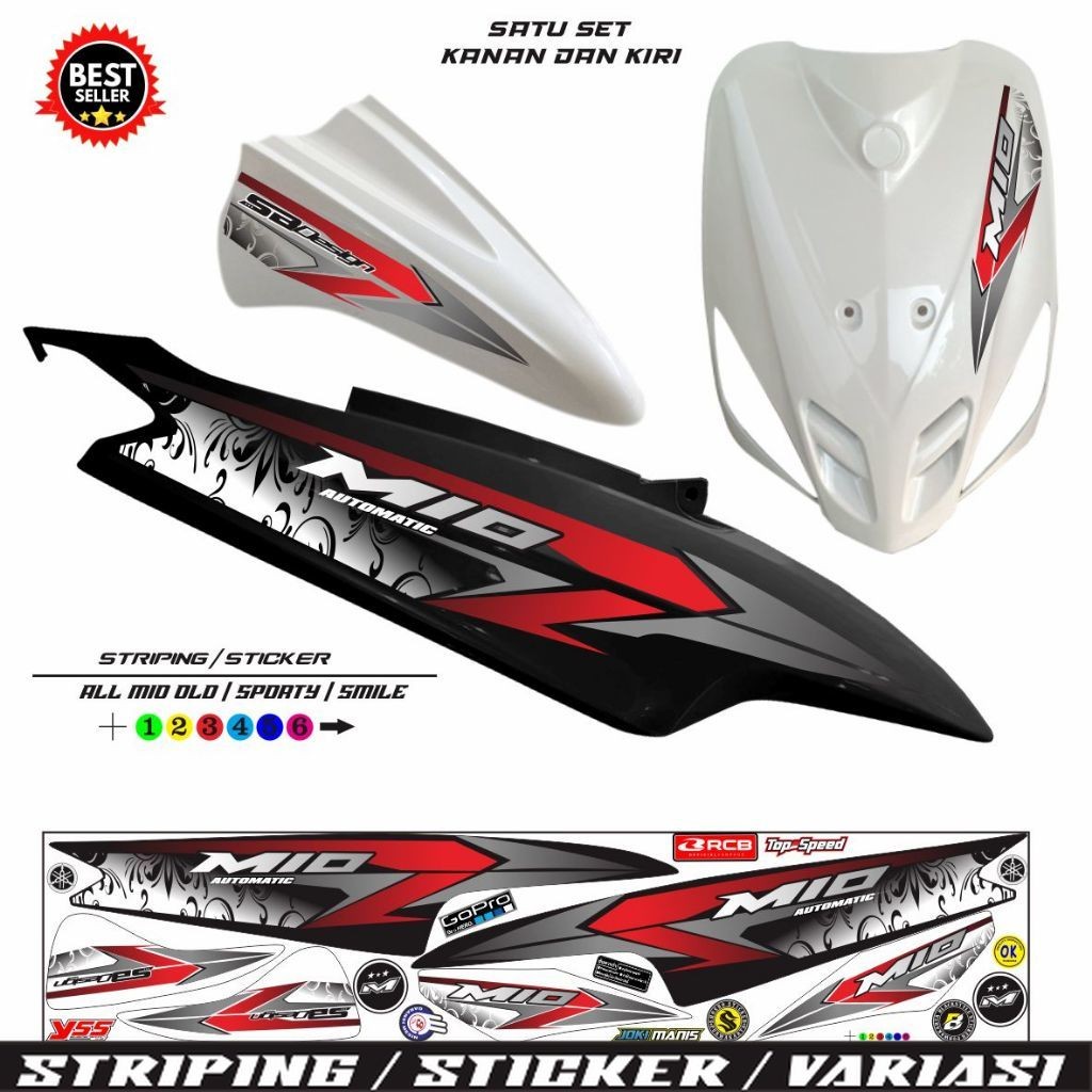 POLET MOTOR STRIPING MIO OLD SMILE / STIKER MOTOR MIO OLD MIO SMILE VARIASI