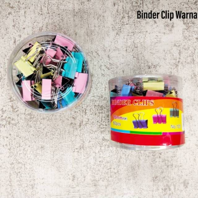 

(SN.ATK) (1TABUNG) BINDER CLIP WARNA 105