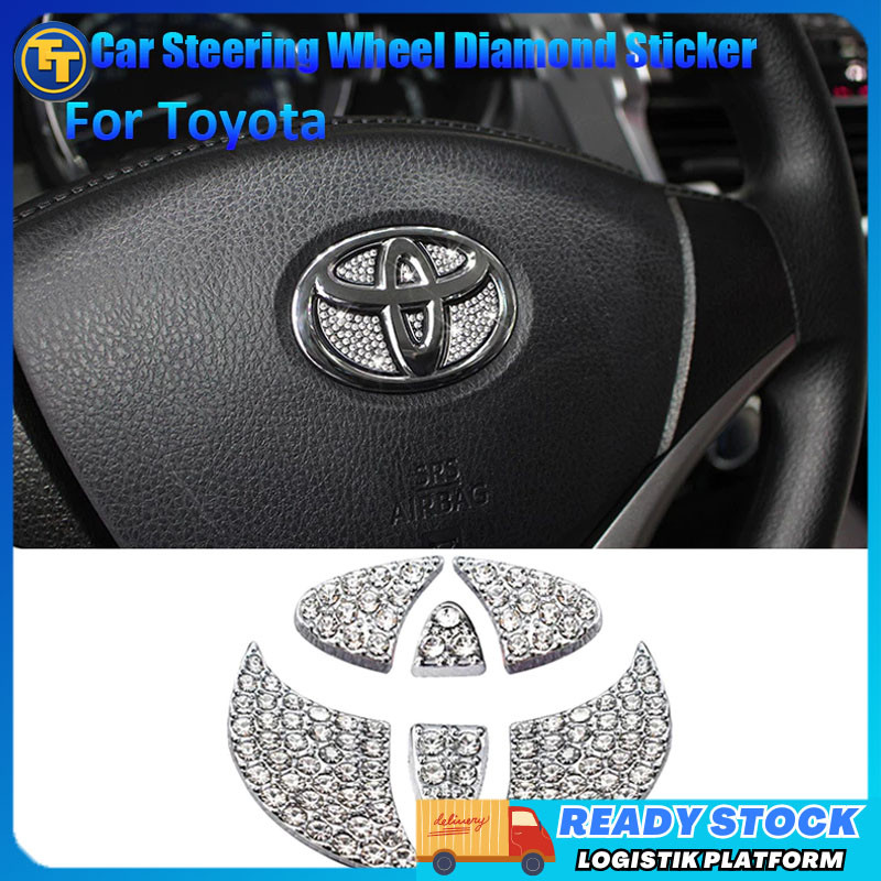 Stiker Emblem Logo Stir Mobil Toyota Honda/Stiker Dekorasi Stir Mobil