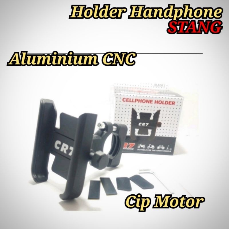 Breket Holder Hp HandPhone STANG CR7 motor ADV PCX VIXION BYSON R15 VERZA CB150R XRIDE BEAT STREET