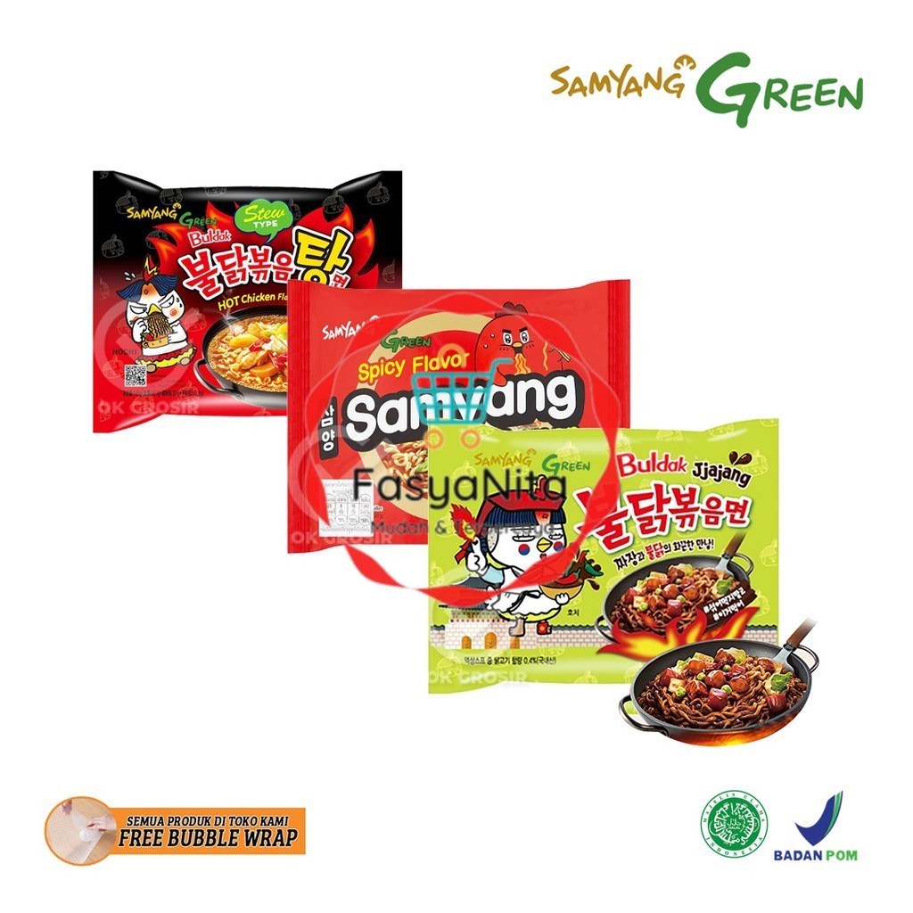 

Samyang Halal Green MUI Ramen / Ramyun Korea (1 pcs) - Fasyanita Denpasar