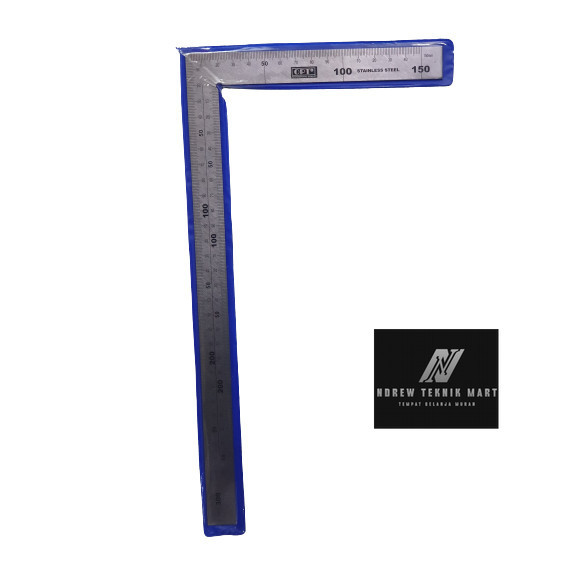 Penggaris Siku L tukang Stainless steel OPT Taiwan 30 x 15 cm / 50x25 - 30x15cm