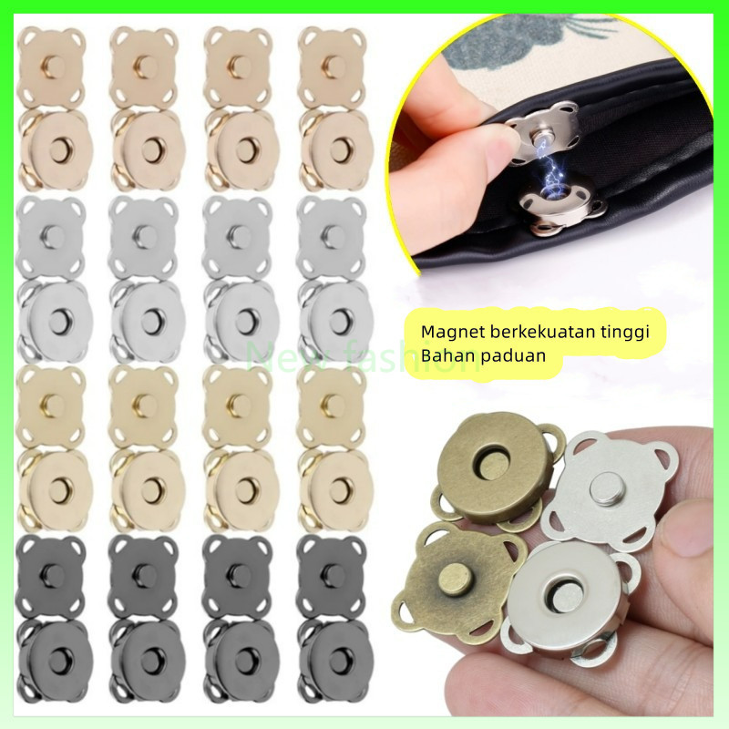 Kancing magnet jahit tas dompet tebal /kancing magnet jahit/18mm/14mm