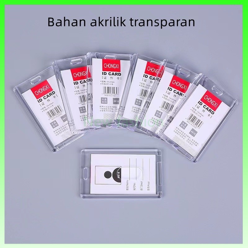 

Tempat kartu ID akrilik transparan / tempat kartu ID kerja/casing id card bening