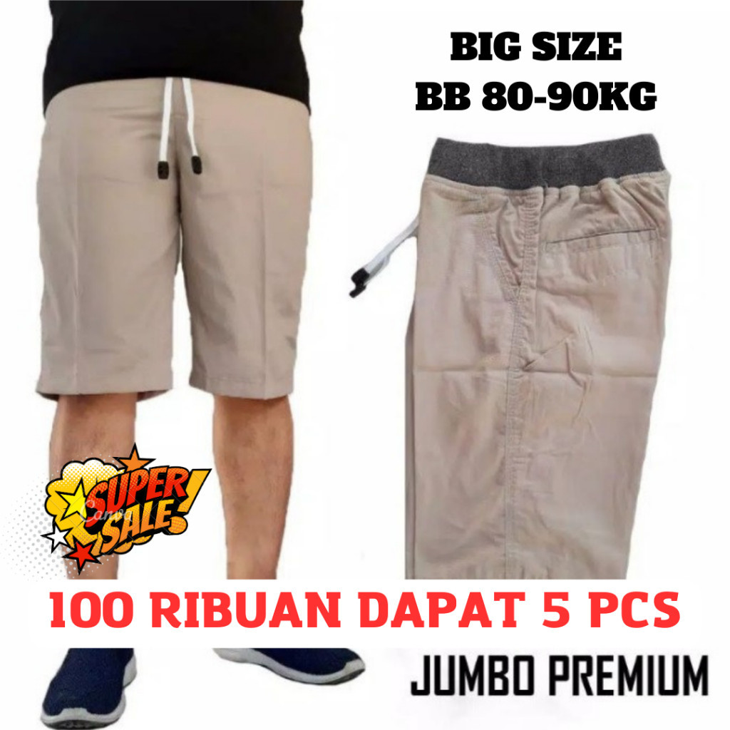 Spesial Diskon 90 Ribu Dapat 5 Cinos Celana Pendek Pria Spesial Size XL Casual