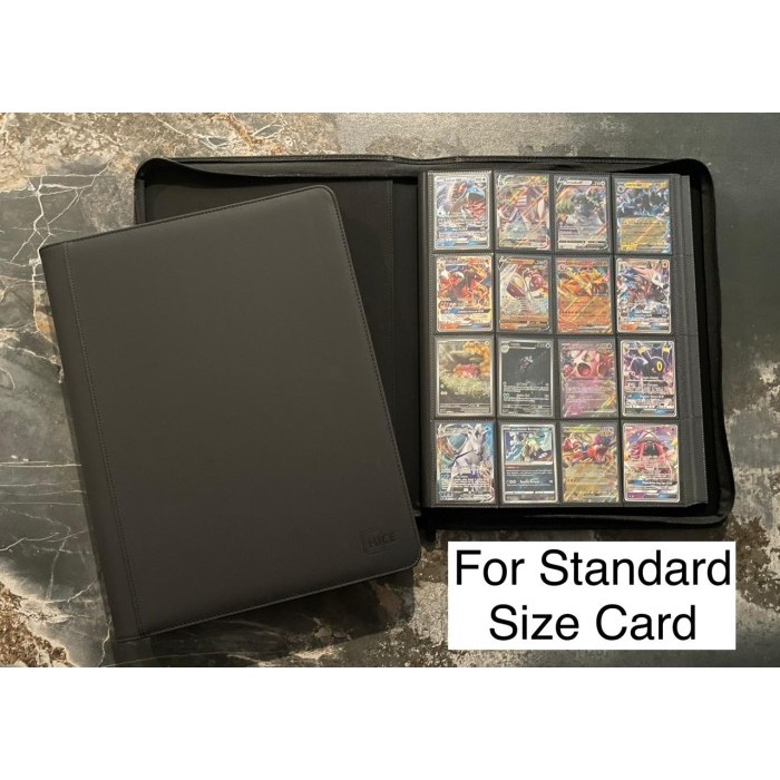 

HICE Premium Zip Album Card Binder 16 Pocket Binder Kartu Pokemon Magic One Piece Flesh and Blood