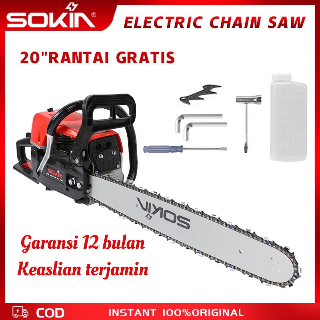 BISA COD Gergaji Mesin 20 INCI Gergaji Penebang Kayu Gergaji Bensin Gergaji Listrik Rumah Tangga Kec