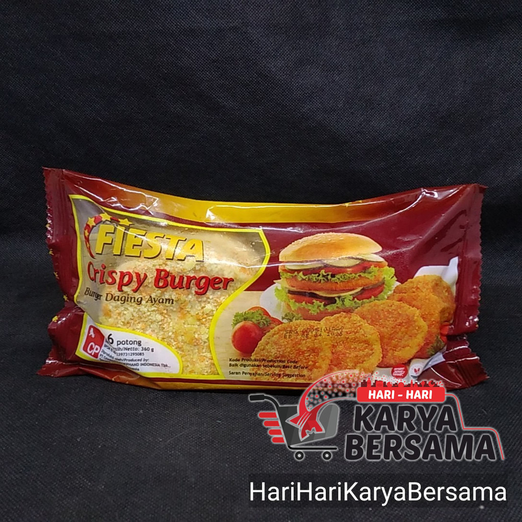 

MAKANAN BEKU FIESTA CRISPY BURGER DAGING AYAM 6'S 360GR