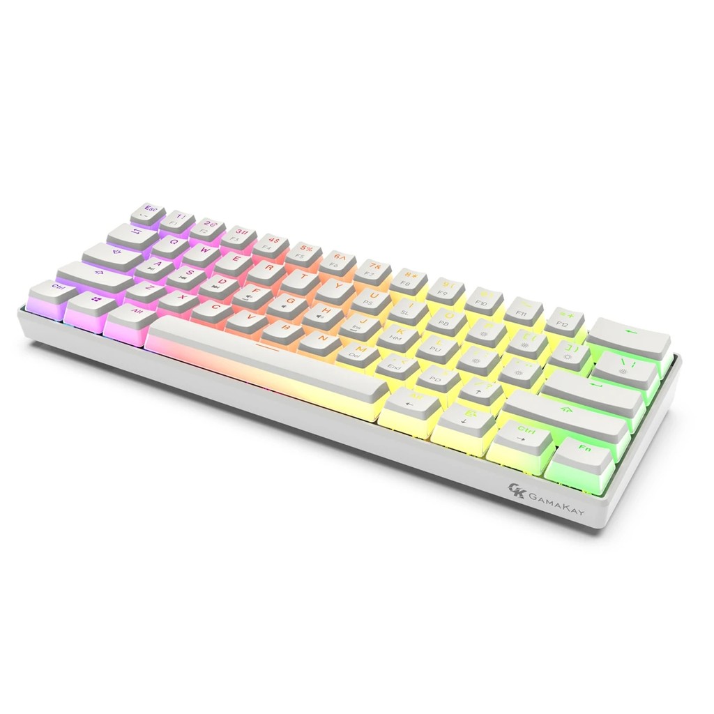 GamaKay MK61 60% Wired RGB Mechanical Keyboard Gateron Optical Switch Pudding Keycaps 61 Keys Hot Sw