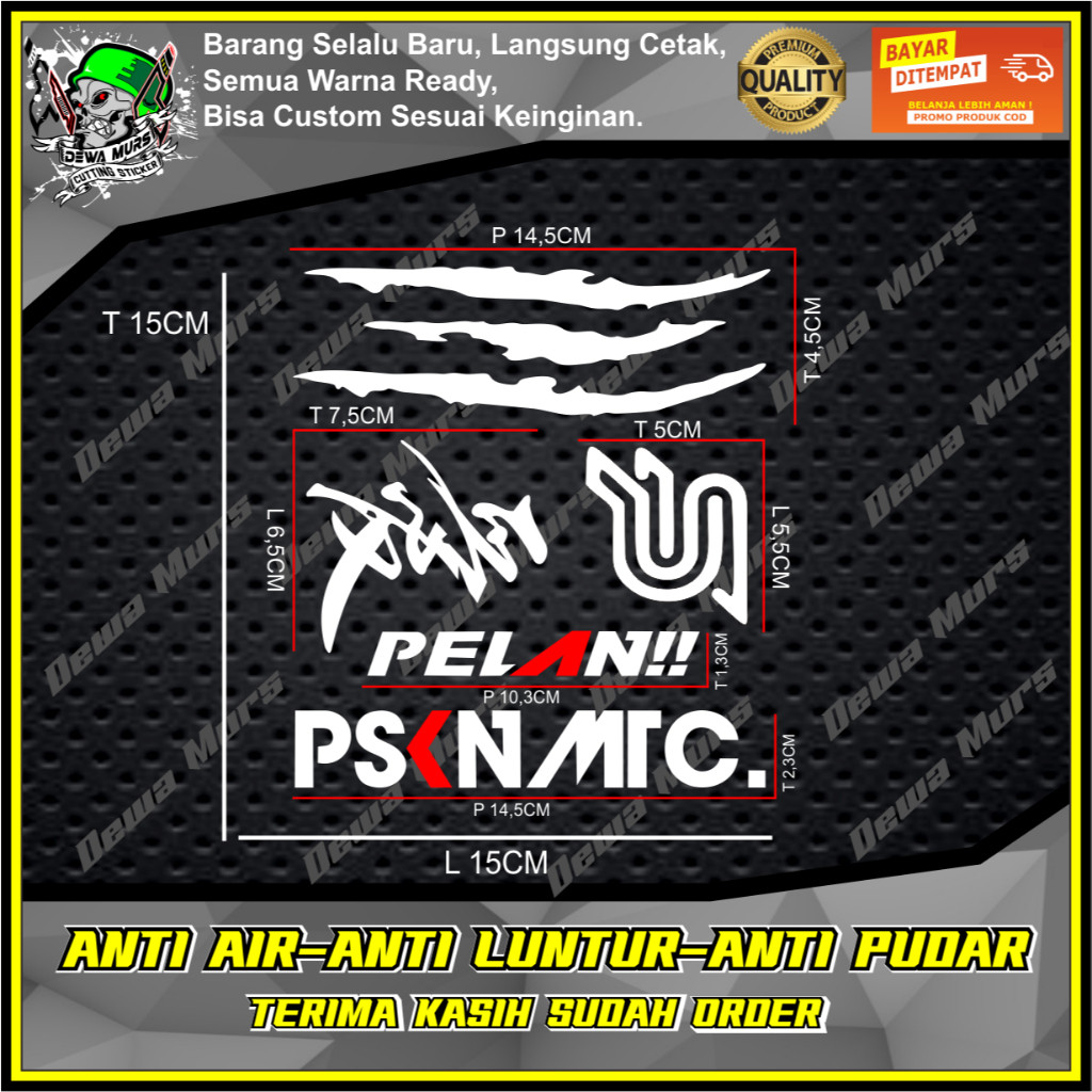 Cutting Sticker CAKAR CINA LOGO S PELAN PSKNMTC