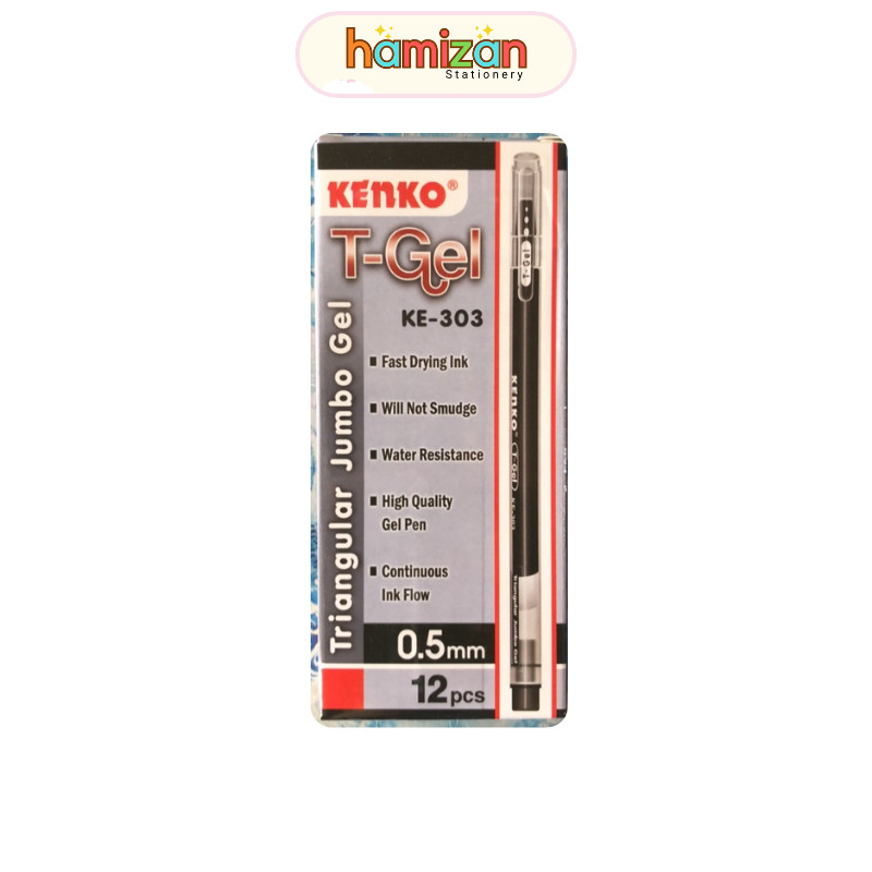 

( 12 pcs ) Pulpen Jel / Gelpen / Pena Gel Kenko Tgel T-Gel Ke - 303 Murah Berkualitas