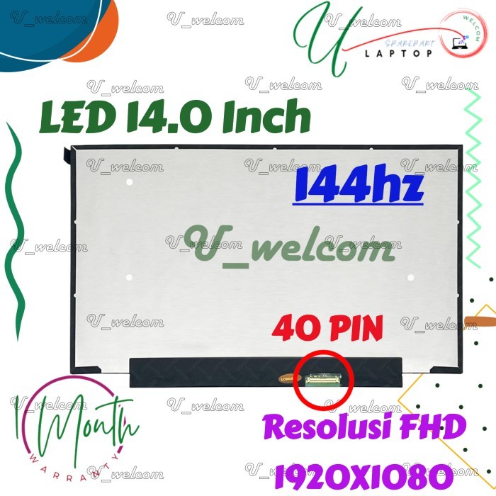 Led Lcd Zephyrus G14 GA401Q PX401Q 14.0 inch 40 pin 144Hz