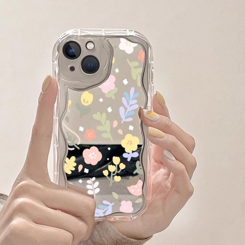 Casing For iPhone 13 13 Pro 13 Pro Max 12 12 Pro 12 Pro Max Casing Lucu Bunga Coretan Silikon TPU Ca