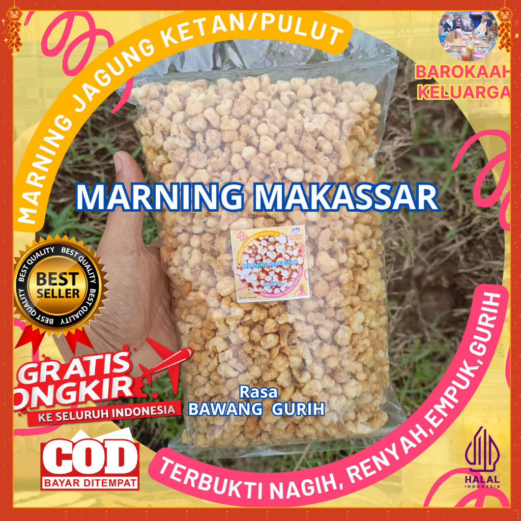 

Cemilan Klasik Marning Jagung Sultan Premium Super Duper Empuk Renyah Gurih Viral/Jagung Ketan Pulut Seperempat Kilogram (250gr)