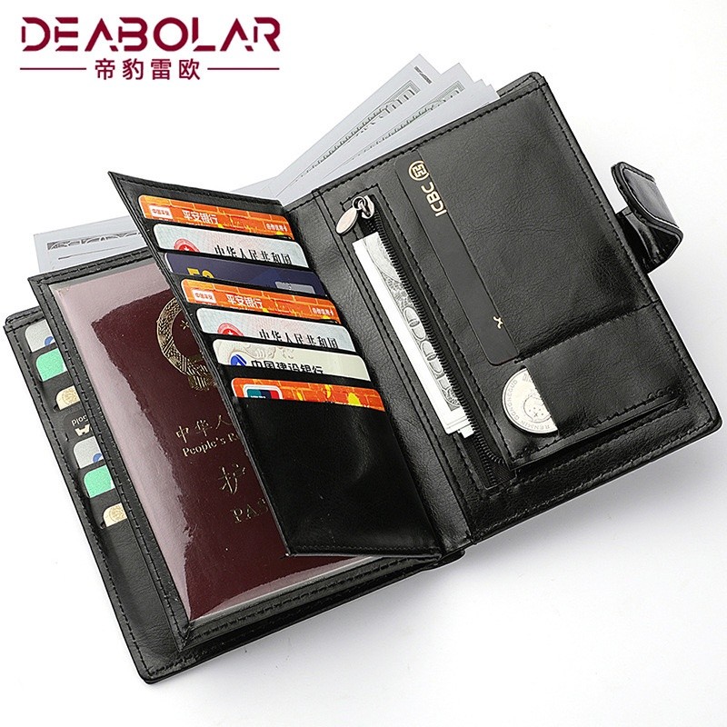 ORIGINAL DEABOLAR DOMPET TRAVEL PASPOR KARTU UANG BESAR KULIT KILAT LILIN SINTETIS K3247