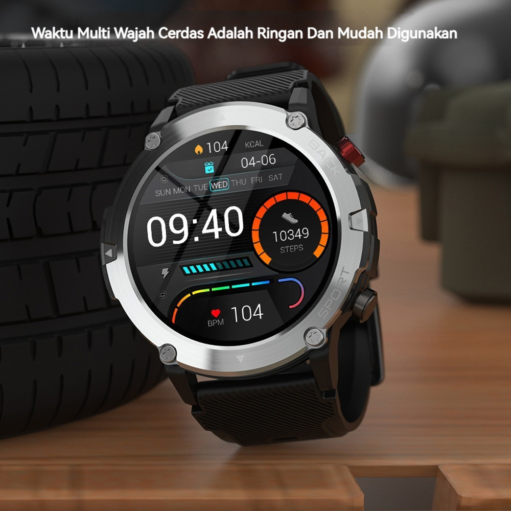 C21 Original Smartwatch Laki-laki Olahraga Anti Air Mata Bluetooth Smartwatch