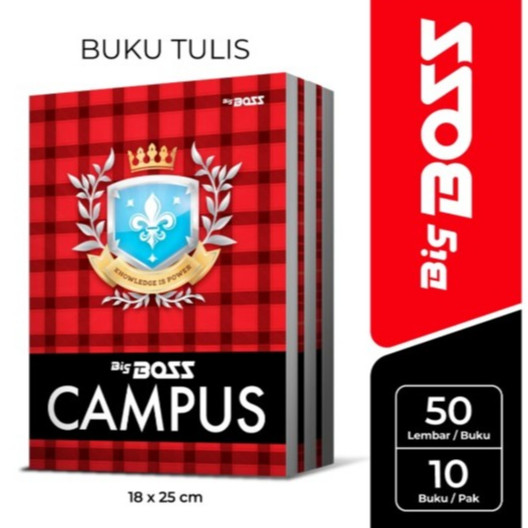 

BUKU TULIS CAMPUS 50 Lembar Isi 10 BUKU CAMPUS BOXY PANJANG / BIG BOSS