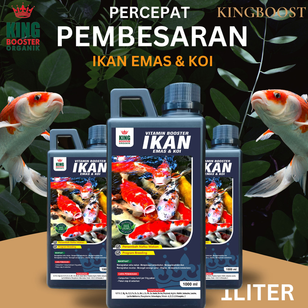 VITAMIN IKAN KOI DAN IKAN MAS Vitamin Ikan KOI, Penambah Napsu Makan, anti parasit, panen lebih cepa