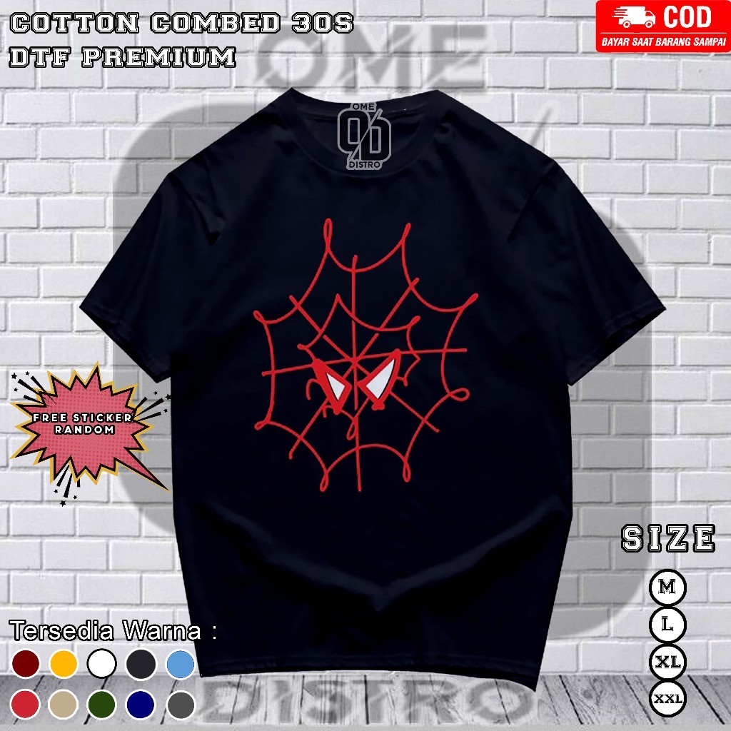 V5 Kaos Couple Spiderman Miles Morales & Gwen Stacy Warna Putih - Kaos Spiderman Couple - Tshirt Spi