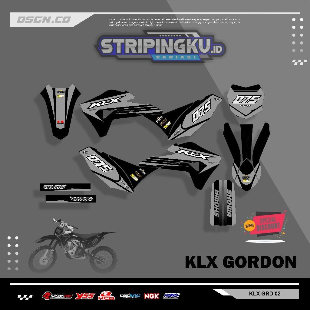 Striping Stiker Decal Klx Gordon Fullbody KLX GORDON 01