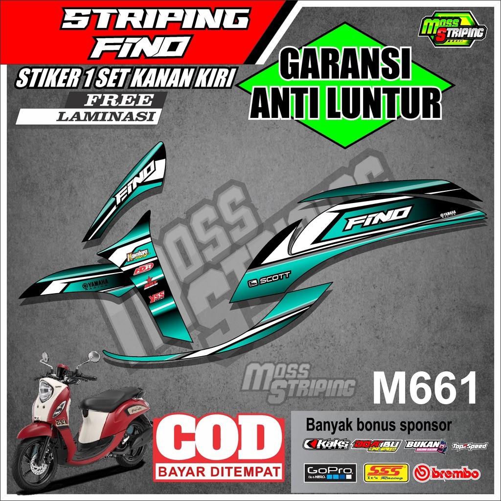 STRIPING FINO 125 GRANDE PREMIUM  STICKER MOTOR SETRIPING LIST VARIASI FINO 125 SEMI FULL BODY MOTIF