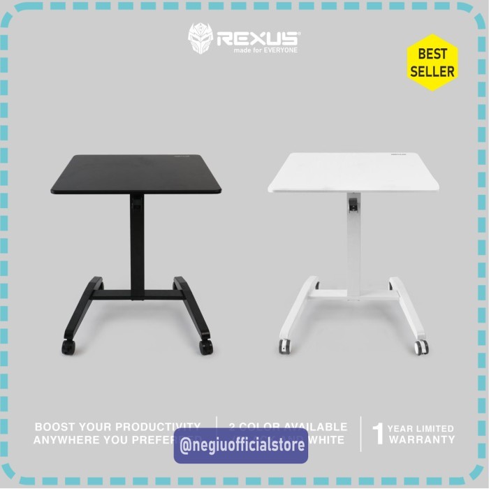(TTP) Rexus Mezza Plus RSD02/ RSD-02 Standing Desk Garansi Resmi - Mezza, Putih