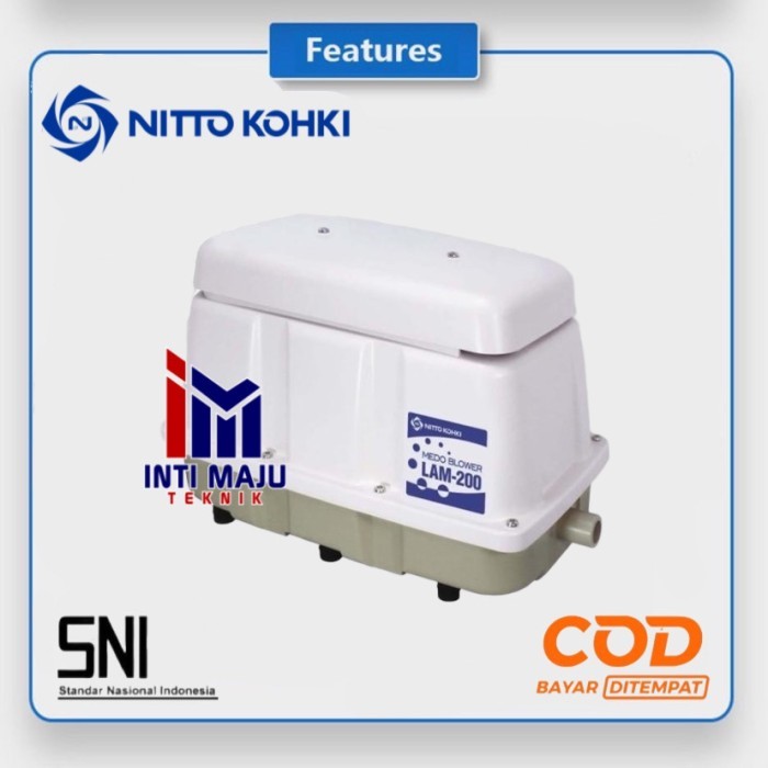 Aerator Nitto Kohki Medo Air Blower LAM 200 Pompa Udara Kolam Koi