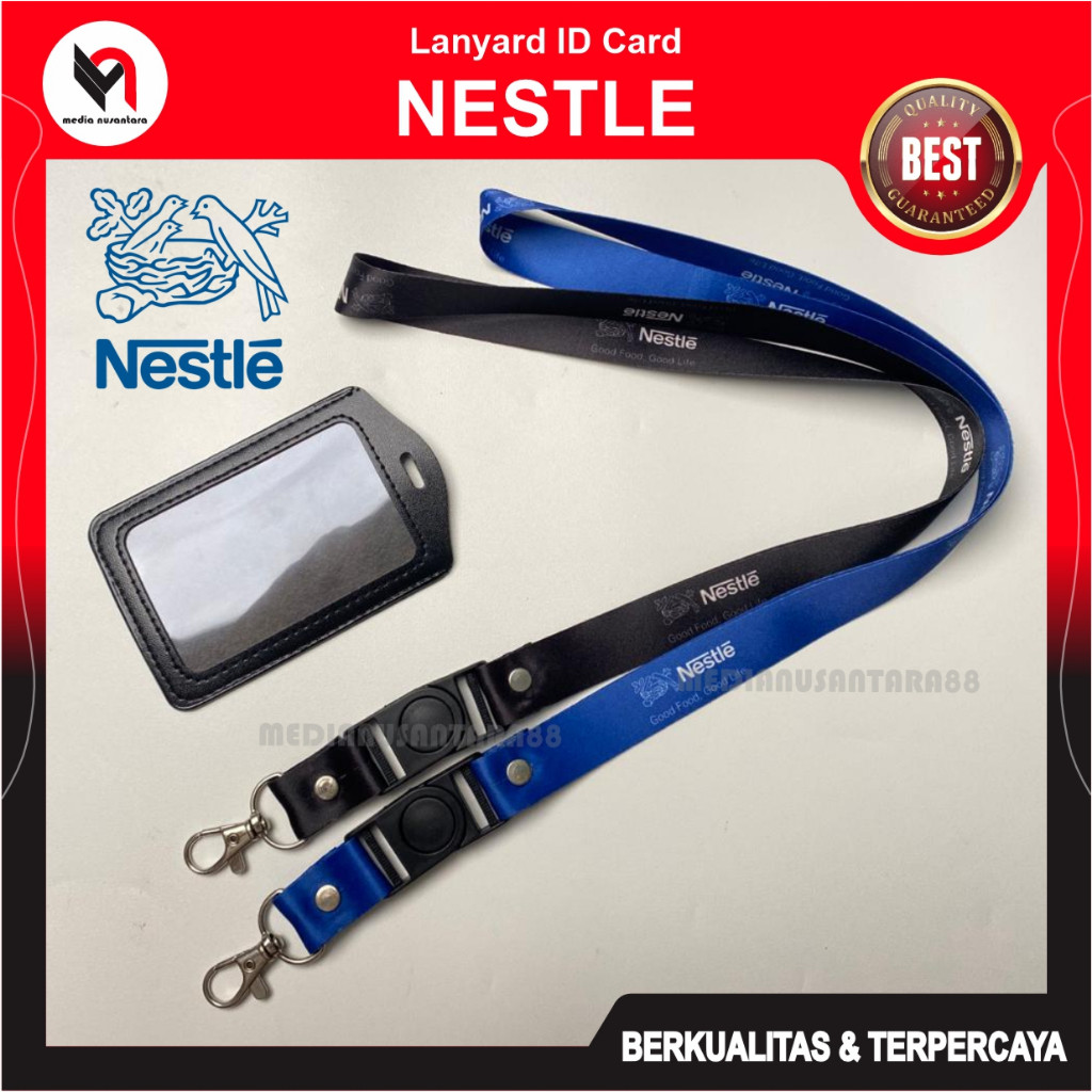 

Nestle Tali Lanyard ID Card Logo Dengan Holder
