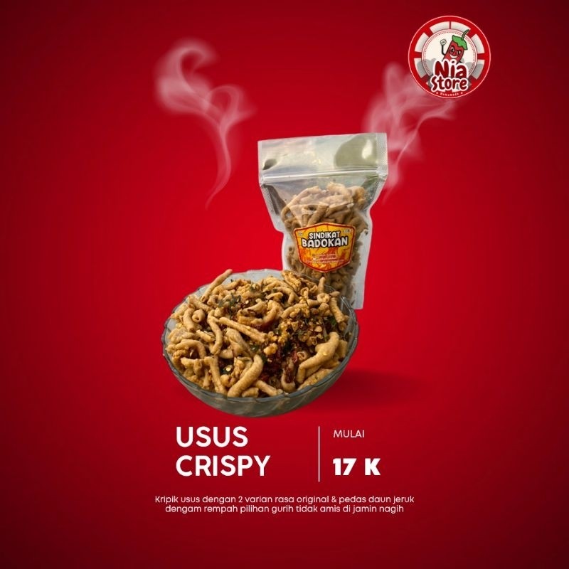 

keripik Usus nia store keripik usus original dan pedas daun jeruk keripik usus daun jeruk usus crispy cod