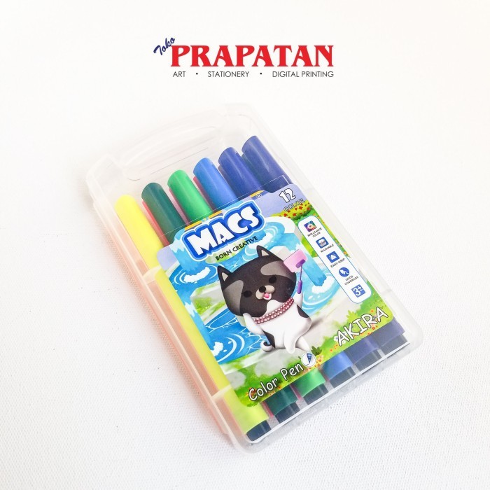 

[New Arrival] Macs Color Pen 12 Warna / Marker Spidol