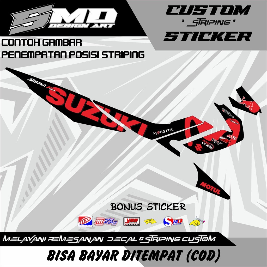 Striping Sticker Satria Fu Barong Lama Suzuki Racing