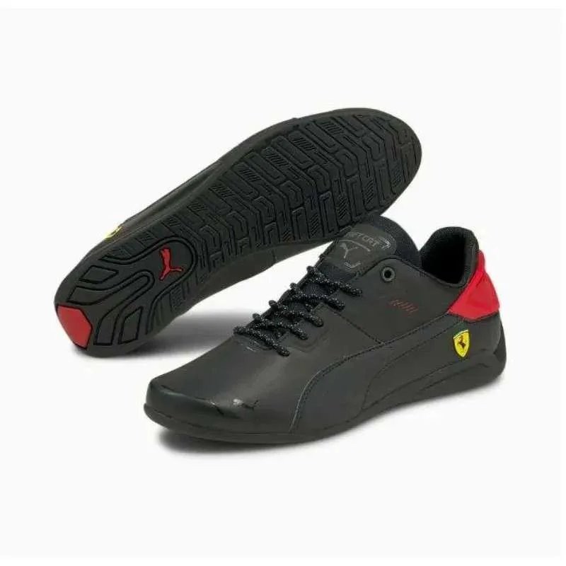Sepatu Sneaker PUMA Ferrari Drift Cat Delta Puma Black-Rosso 306864 01