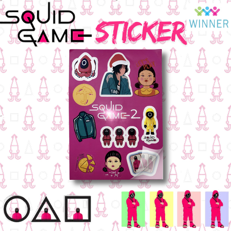 

STIKER SQUID GAME 2 STICKER SET A6 LEMBARAN MOVIE STIKER TERBARU STIKER TEMA FILM TRENDY TEMPELAN