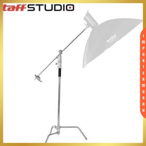 TaffSTUDIO C Light Stand Tripod Studio 130 cm with Ekstension Arm - CD-50