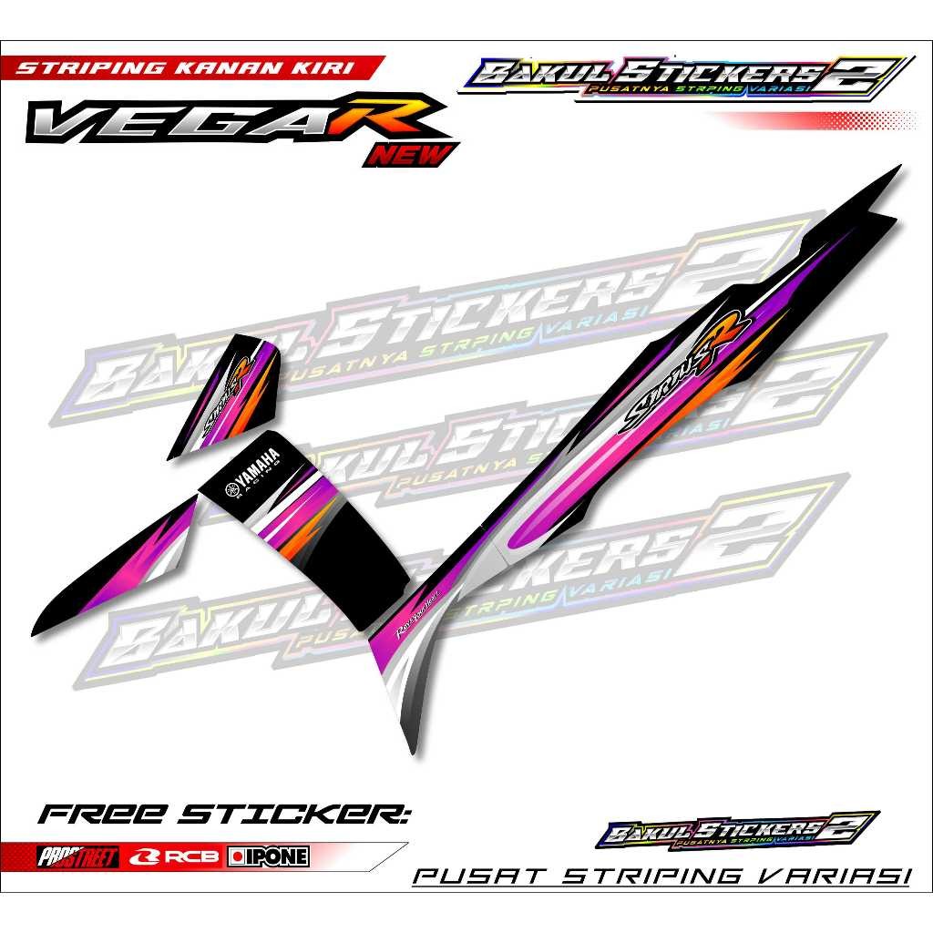 Striping Variasi Yamaha Vega R New / Sticker List Variasi Motor Vega R New