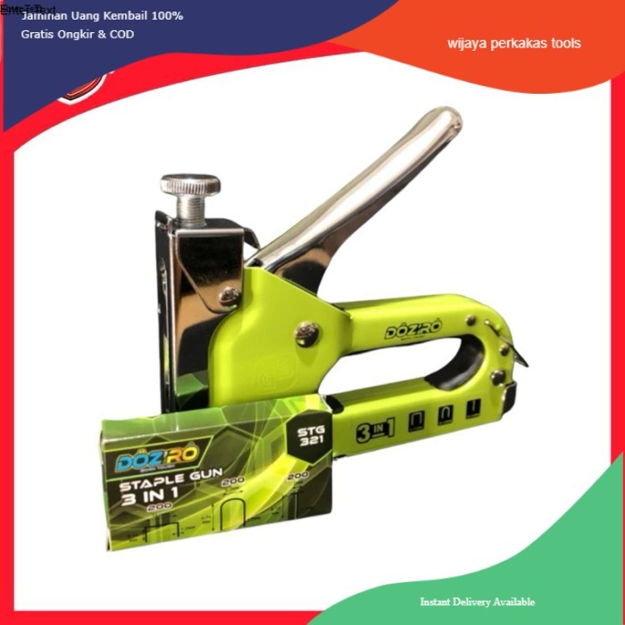 

Doziro Staples Tembak 3 In 1 Tacker Stapler Staples Perekat Powerfull Streples Tembak plus isi 600 pcs