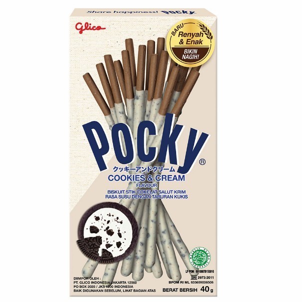 

New Item POCKY COOKIES & CREAM 40G