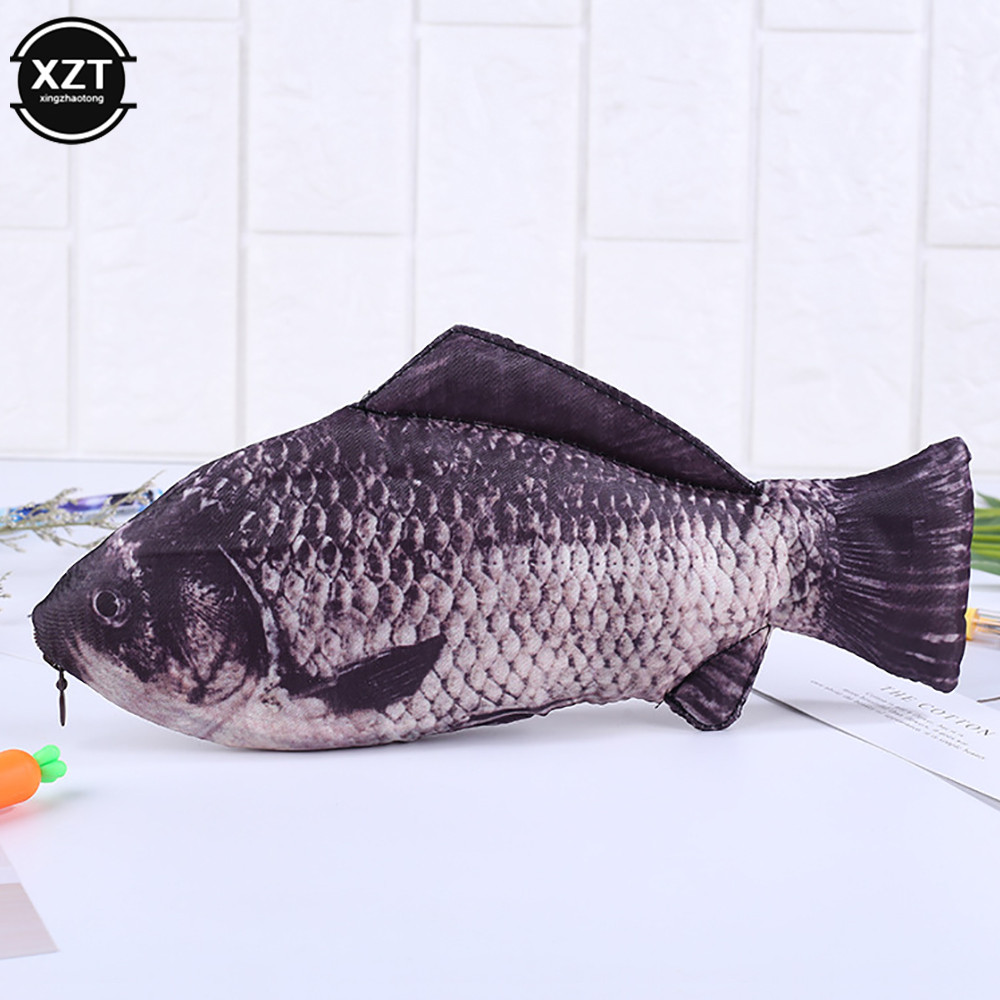 

Pencil Bag Carp Pen Bag Realistic Fish Shape Make-up Pouch Pen Pencil Case With Zipper Back To School Pencil Pouch Pen Bag